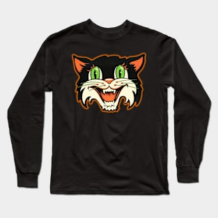 VINTAGE HALLOWEEN CAT! Long Sleeve T-Shirt